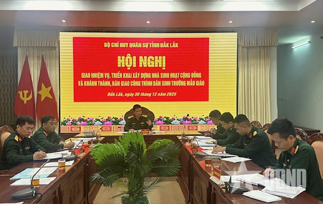 Bộ CHQS tỉnh Đắk Lắk đẩy nhanh tiến độ xây dựng các công trình dân sinh